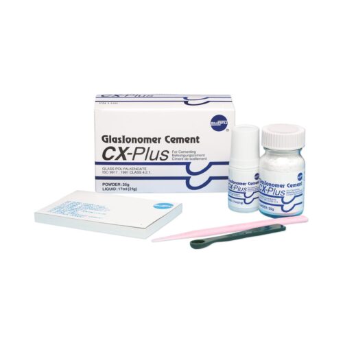 Цемент стеклоиономерный CX-Plus для фиксации коронок и мостов №1166 (35 г + 17 мл), Shofu