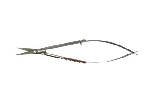 Микроножницы CASTROVIEJO, изогнутые, острые, плоская ручка, 11,5 см №4035, Kohler