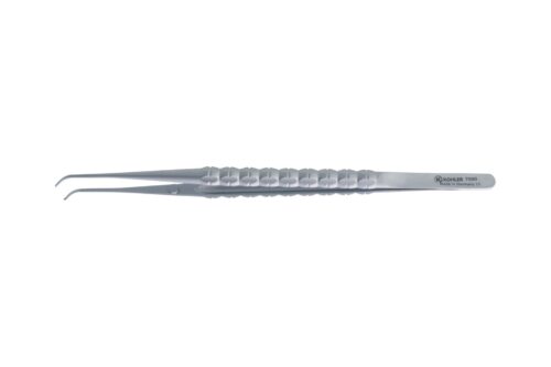 Микропинцет хирургический TRINOVO, изогнутый, 0,8 мм, 17,5 см №7690, Kohler