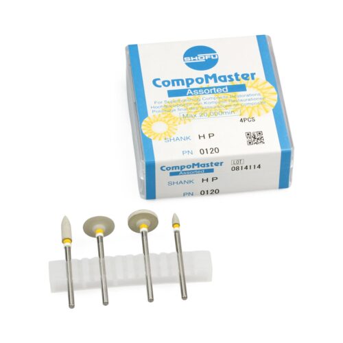 Набор полиров CompoMaster Assortment №0120, HP (4 шт), Shofu