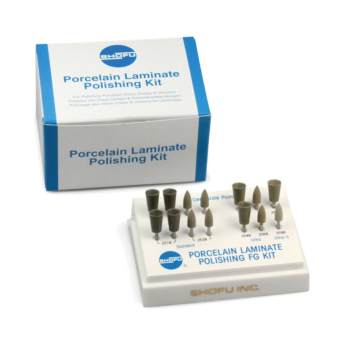 Набор полиров Porcelain Laminate Polishing Kit №0318, FG, Shofu — вид 2