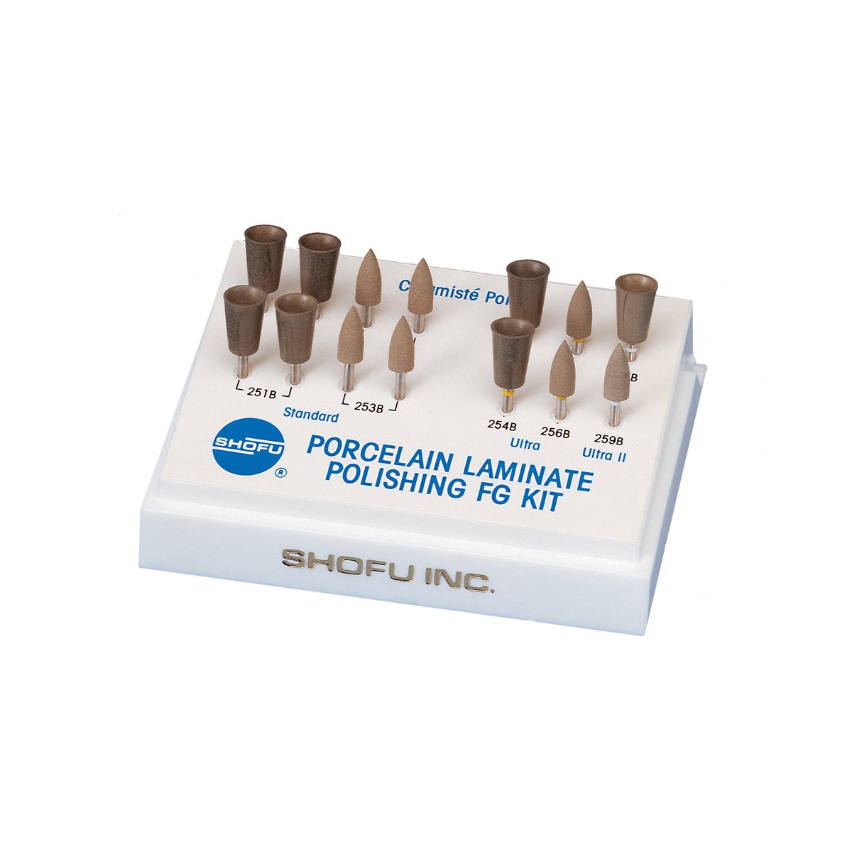 Набор полиров Porcelain Laminate Polishing Kit №0318, FG, Shofu