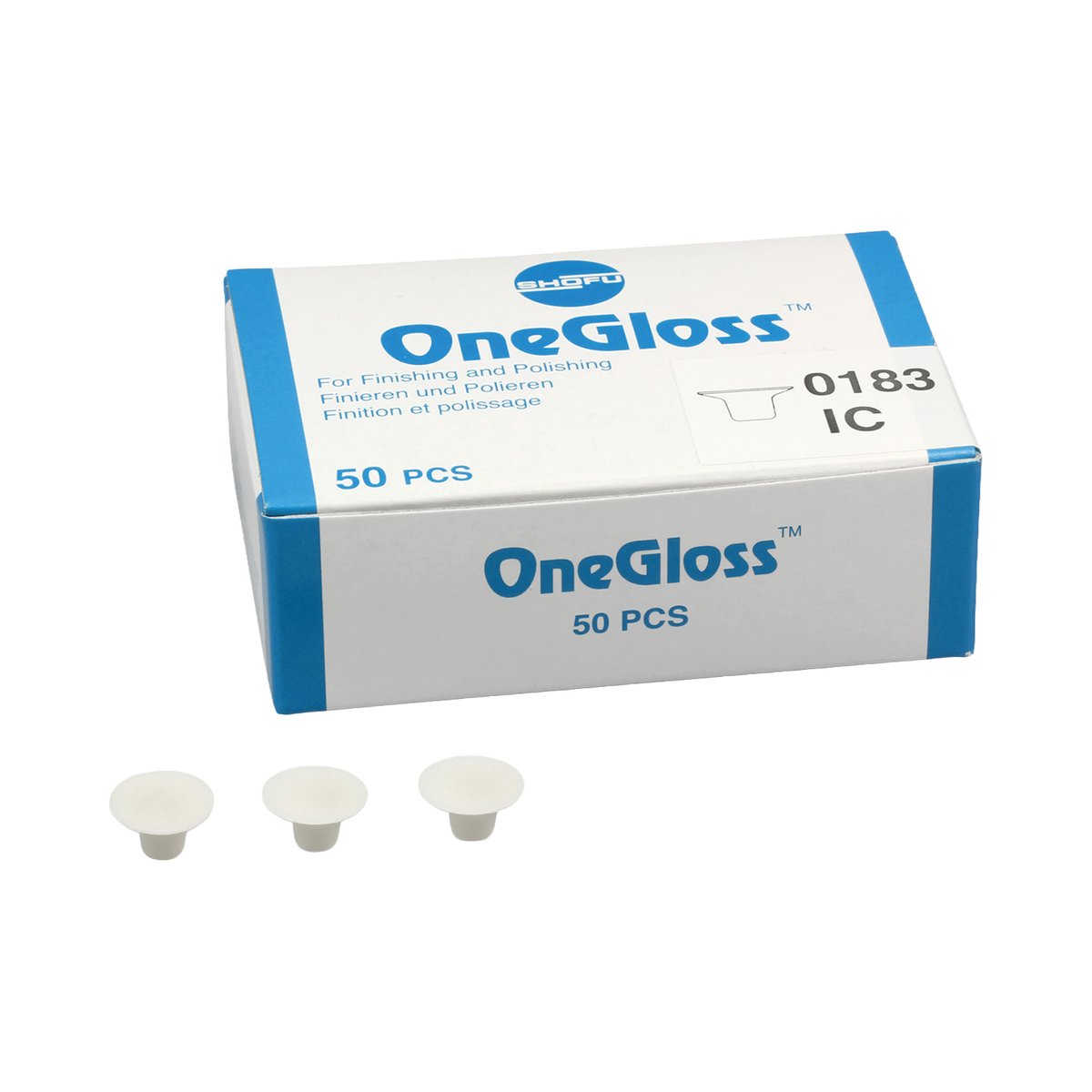 Полиры OneGloss №0183 форма обратный конус (50 шт), Shofu